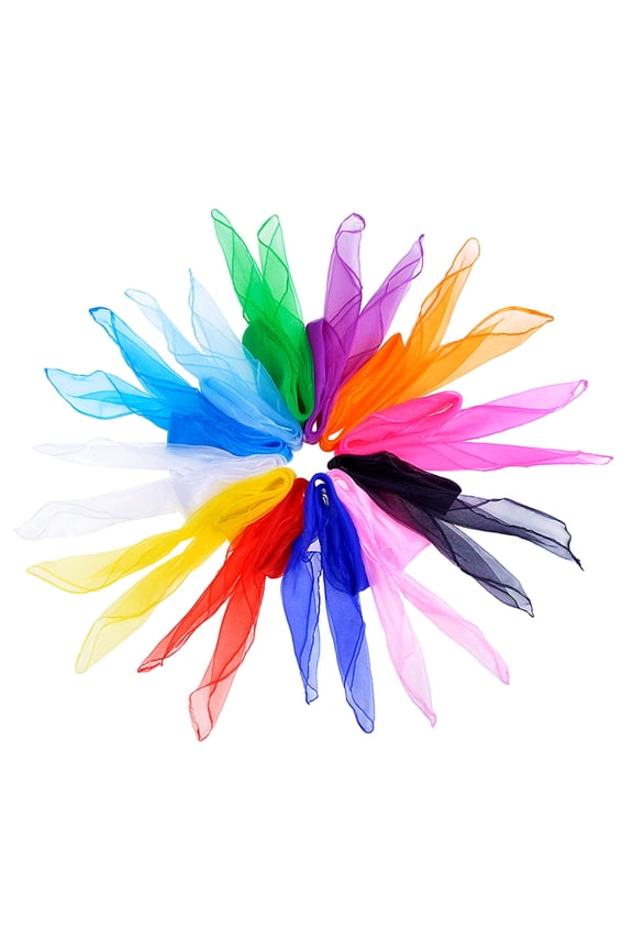 120 Packs Juggling Scarves, Rhythm Vibrant Band for Music and Movement, 24 by 24 Inches