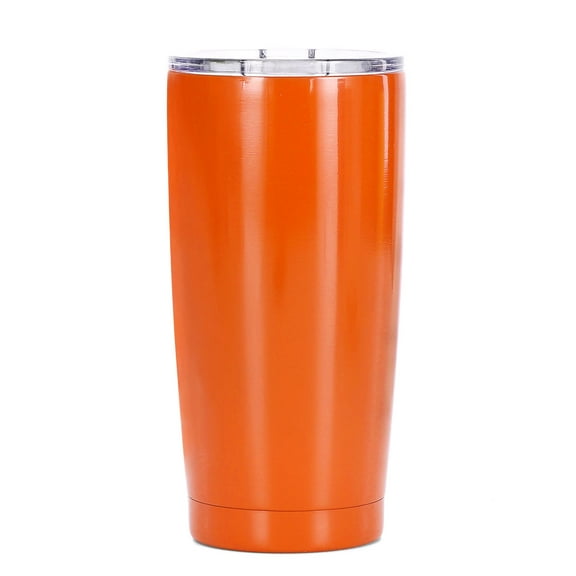Aspire 20 Ounce Stainless Steel Tumbler, Double Walled Insulated Travel Cup with Splash Proof Lid, Keep Cold or Hot for Hours-Orange