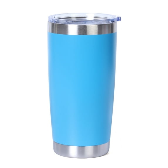 Muka 20 oz Stainless Steel Tumbler, Vacuum Insulated Travel Mug with Lid, Powder Coated-Sky Blue