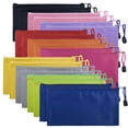 thumbnail image 1 of Aspire 20 Pack Waterproof Zipper File Bags Pencil Pouches 9 1/4 x 4 1/2 Inches 10 Colors, 1 of 7