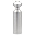 thumbnail image 1 of Muka 25oz. 750ml Single Walled Stainless Steel Water Bottle for Cyclists, Runners, Hikers, Leak Proof Design-Silver-25oz, 1 of 7