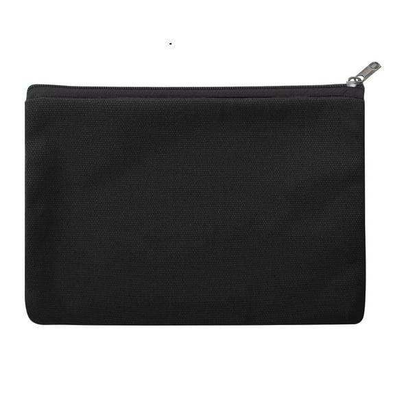 Aspire 30-Pack Canvas Zipper Pouch, 7" x 5" Makeup Bag, Back to School Supplies - Black
