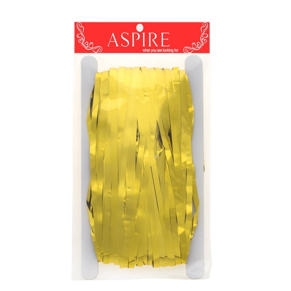 Aspire 4 Packs Photo Backdrop for Birthday Party Wedding Decoration Golden Metallic Tinsel Foil Fringe Curtains