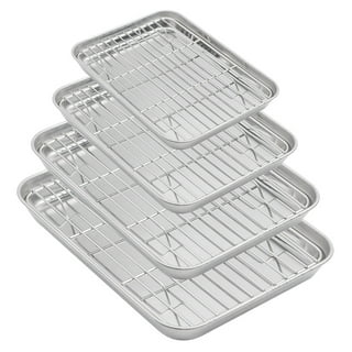 Kitchen Stainless Steel Cooling Rack, Heavy Duty Grid Wire Rack for Baking,  Roasting, Grilling, Various Size Oven and Dishwasher Safe Roasting Rack
