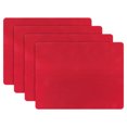 thumbnail image 1 of Aspire 4PCS Thickened Non-Slip Heat-Resistant Silicone Placemats Cutting Hot Mats Tablemats-Red, 1 of 6