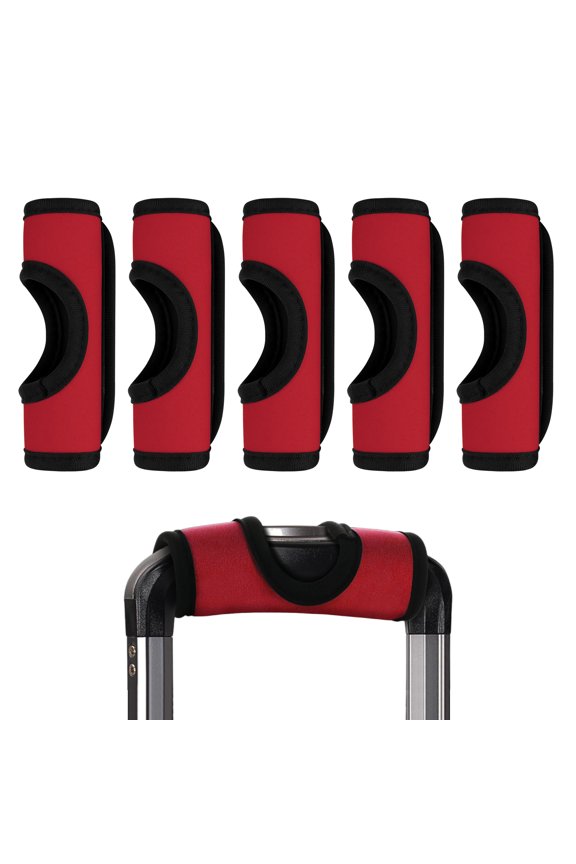 5 Pcs Neoprene Luggage Handle Wraps with Hollow Design, Suitcase Tags for Push-Button Handle, Travel identifiers