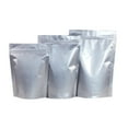 thumbnail image 1 of Aspire 50 Pieces 12 Ounce Reusable Foil Silver Ziplock Stand Up Bags, Mylar Ziplock Pouch, FDA Compliant, 1 of 7