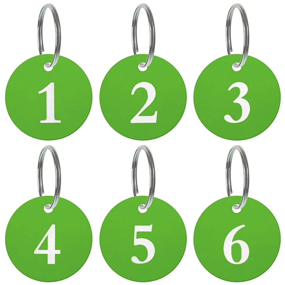Aspire 50Pcs Aluminum Alloy Numbered Key Chains, Door Locker