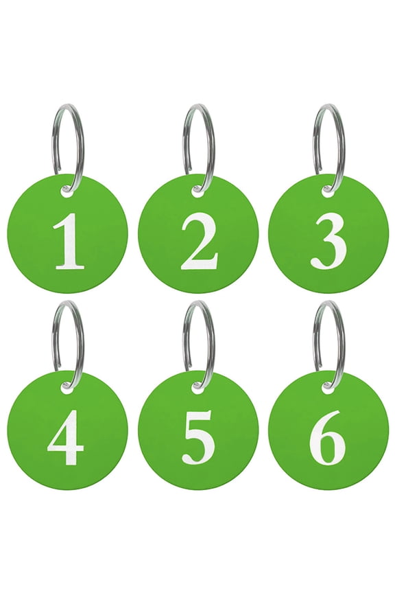 50Pcs Aluminum Alloy Numbered Key Chains, Door Locker Number ID Tags 1 to 50