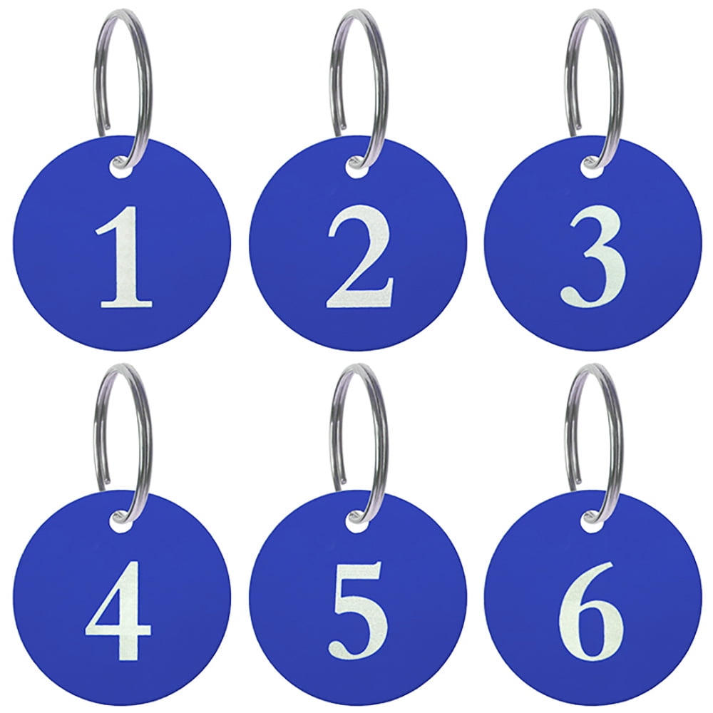 Aspire 50Pcs Aluminum Alloy Numbered Key Chains, Door Locker Number ID Tags 1 to 50