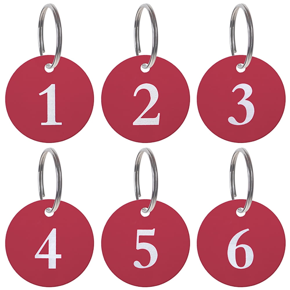 Aspire 50Pcs Aluminum Alloy Numbered Key Chains, Door Locker Number ID Tags 1 to 50