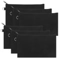 thumbnail image 1 of Aspire 6-Pack Canvas Pencil Pouches, Blank Cotton Zipper Bags for DIY Craft, 7-3/4 x 4-1/2 Inch (Black), 1 of 8