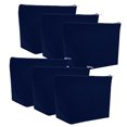 thumbnail image 1 of Aspire 6-Pack Canvas Zipper Pouch, Navy Makeup Bag with Bottom, 9-1/2 x 5-1/2 x 3 Inches Bridesmaid Gift, 1 of 9
