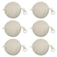 thumbnail image 1 of Aspire 6-Pack Cotton Canvas Round Keychain Pouches, Coin Purses, Natural Earbud Pouch, 4 Inch, 1 of 7