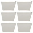 thumbnail image 1 of Aspire 6-Pack Natural Canvas Zipper Bags Cosmetic Bag, 7-1/2 by 5-1/8 with 1-1/2 Inch Bottom, 1 of 4