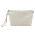 thumbnail image 1 of Aspire 60-Pack Cotton Canvas Makeup Bag Wristlet, 7 1/2" x 4 1/4" x 2" - Natural, 1 of 7