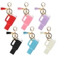 thumbnail image 1 of Aspire 6Pcs Mini Tumbler Keychains with Tassel, Cute Cup Accessories, Purse Handbag Backpack Charm for Lip Balm - Assorted, 1 of 7