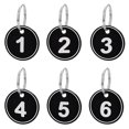 thumbnail image 1 of Aspire ABS Number ID Tags Keychains, Numbered Key Rings, Metal Key Tag Set, Pack of 50, Black 1 to 50, 1 of 6