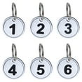 thumbnail image 1 of Aspire ABS Number ID Tags Keychains, Numbered Key Rings, Metal Key Tag Set, Pack of 50, Silver 1 to 50, 1 of 9