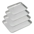 thumbnail image 1 of Aspire Baking Sheet Set, 304 Stainless Steel Cookie Sheet Set Toaster Oven Tray Pan Rectangle Size-S + M + L + XL, 1 of 7