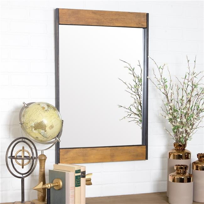 Aspire  Cliveden Wood & Metal Wall Mirror, Brown