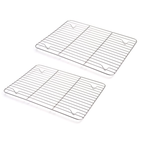 Aspire Cooling Rack 2 Pack, Stainless Steel Baking Racks for Cooking Baking Roasting Grilling-11.7" x 9.1" 2PACK