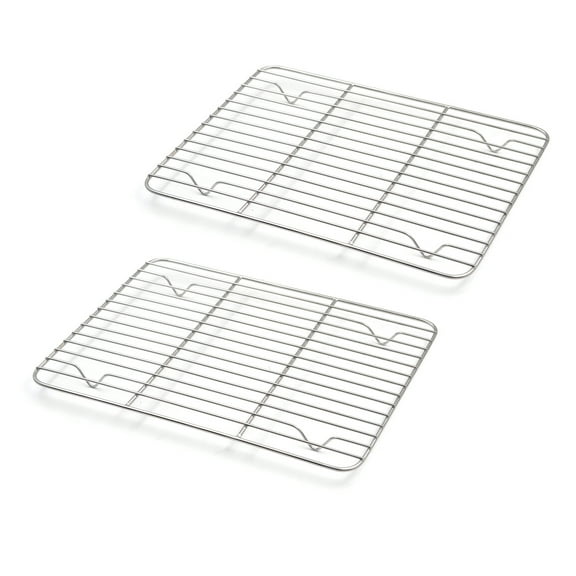 Aspire Cooling Rack 2 Pack, Stainless Steel Baking Racks for Cooking Baking Roasting Grilling-9.6" x 7.4" 2PACK