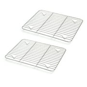 Aspire Cooling Rack 2 Pack, Stainless Steel Baking Racks for Cooking Baking Roasting Grilling-9.6 x 7.4 2PACK