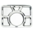 thumbnail image 1 of Aspire Divided Dinner Tray Stainless Steel, Snack Serving Plate with 6 Compartments-6 Sections, 1 of 5