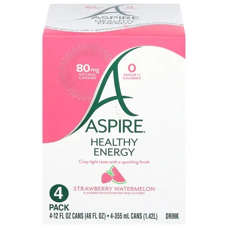 Aspire Energy Strawberry Watermelon 4 Pack (6 Pack) 48 fl oz