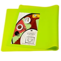 Aspire Extra-Large Thicken Non-slip Waterproof Silicone Placemats Flexible Table Mat 1 Piece-Green