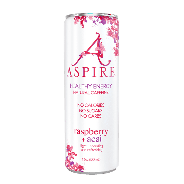 Aspire Healthy Energy Drinks Raspberry Acai Single Can 12 fl oz