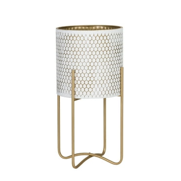 Aspire Home Accents 25.25" x 13.25" Round Multi-Color Honeycomb Metallic Plant Planters