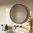 thumbnail image 1 of Aspire Home Accents 7524 Bali Modern Round Wall Mirror, Gray - 24 in., 1 of 6