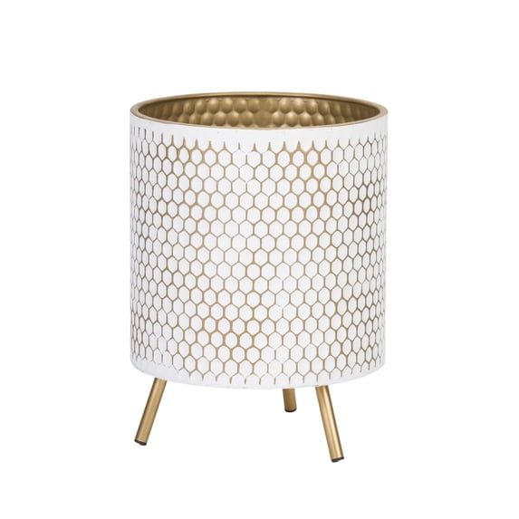 Aspire Home Accents Honeycomb Mid-Century 12.25" x16" H Multicolor Metal Plant Planter