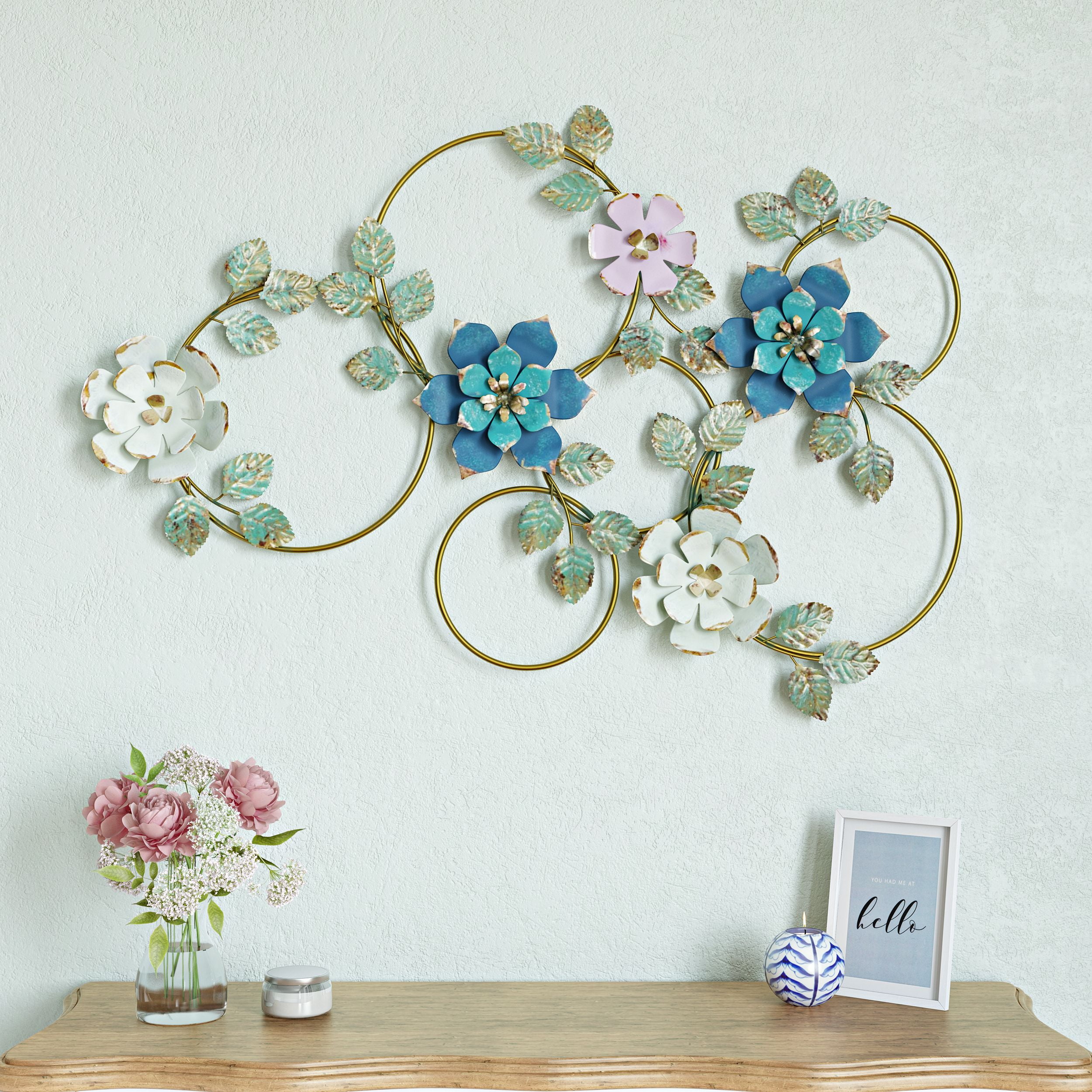 Aspire Kamea Metal Flower Wall Decor multi colored 6985