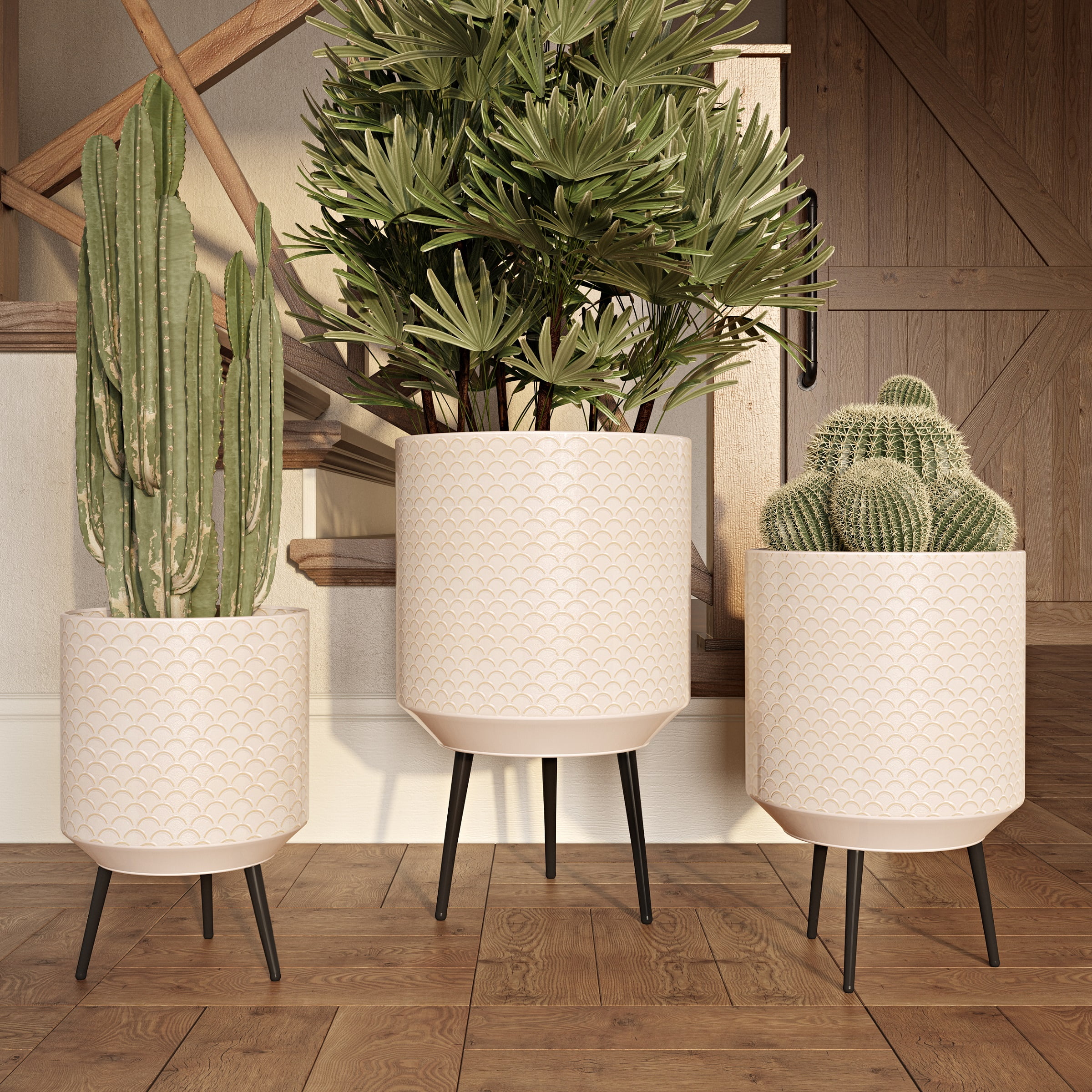 Aspire Home Accents Metal Avery Modern Planters (Set of 3)