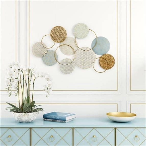 Aspire Home Accents 7227 Orly Abstract Metal Wall Decor, Multi Color