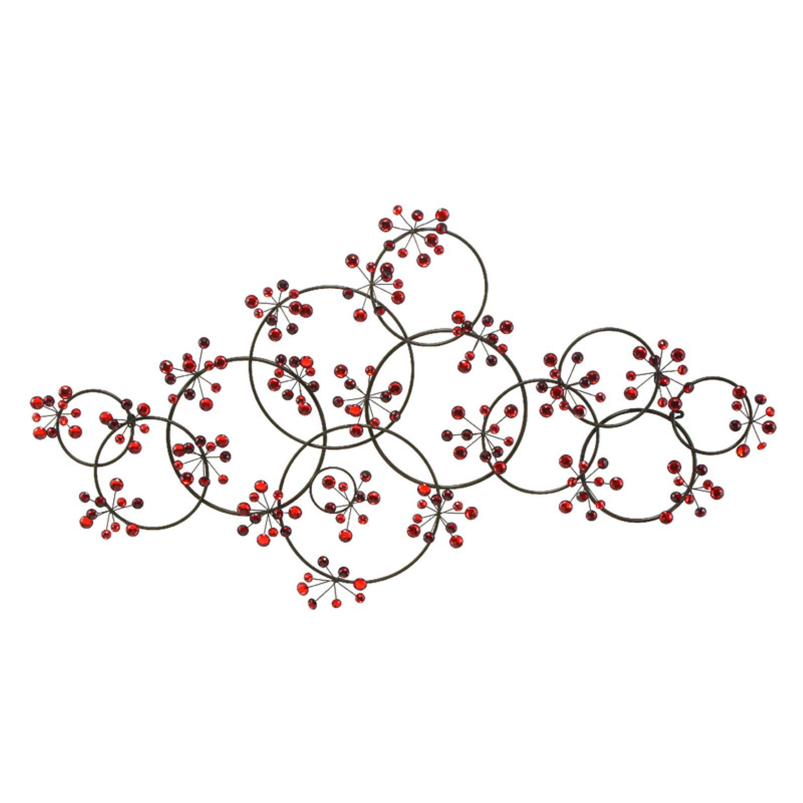 Aspire Home Accents Red Gems Metal Wall Decor 55W x 30H in.