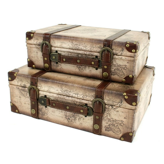Aspire Home Accents Windsor Suitcase Trunks - Set of 2