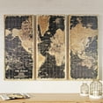 thumbnail image 1 of Aspire Home Accents Wood Maps Art Print, Set of 3 - 48"x22", 1 of 5
