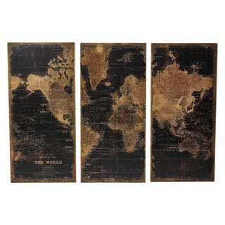 Home Decor 3D Wood World Map - Wall Decor World Map for Travel Lover - 3D Wood World Map Wall Art for Home & Kitchen or Office - Unique Gift Idea