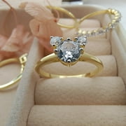 Aspire Jewels-Mouse Engagement Ring, Sterling Silver Ring, Wedding Ring, Three Stone Ring, Mickey Ring, Promise Ring, Disney Bride, Christmas Rings, fashion Ring, women Ring Girl Ring