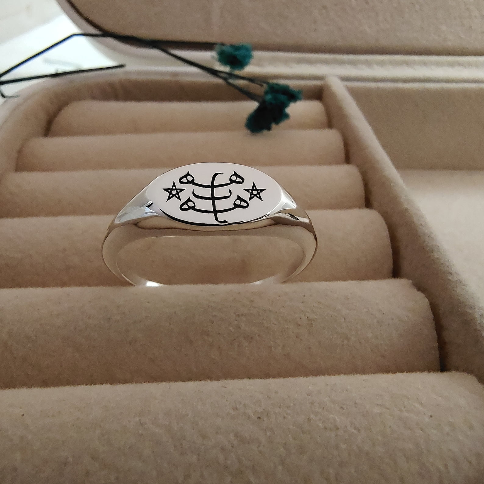 Aspire Jewels Sterling Silver 12x8mm Oval Baha'i Symbol Signet Ring ...