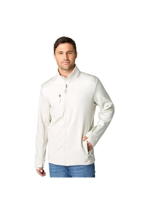 Aspire Men's Brushback Fleece Jacket Off-White