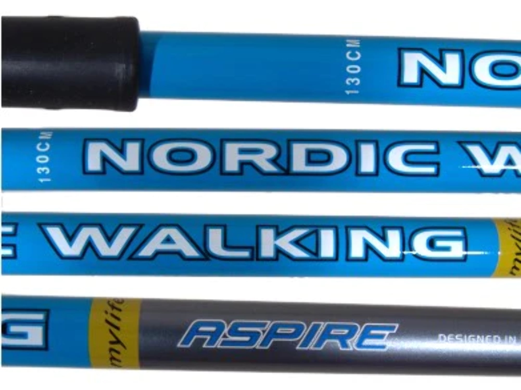 Aspire Nordic Walking Sticks Poles For Hiking, Trekking – 3 Sizes & 6 ...