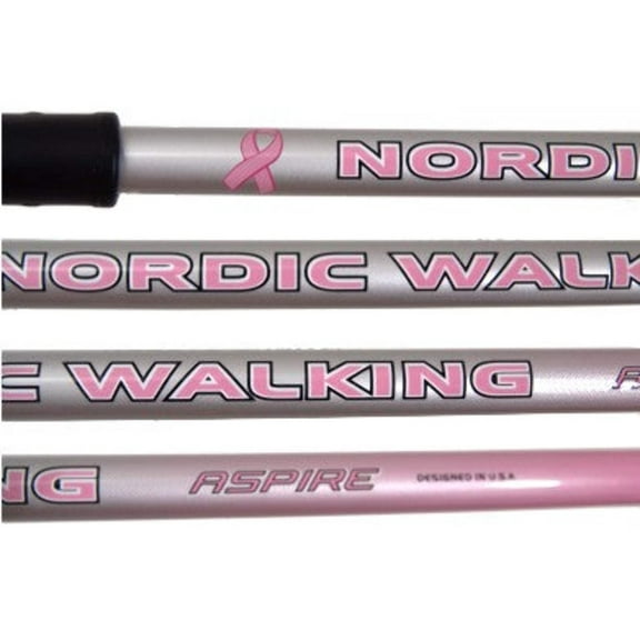 Aspire Nordic Walking Sticks Poles For Hiking, Trekking – 3 Sizes & 6 Colors!