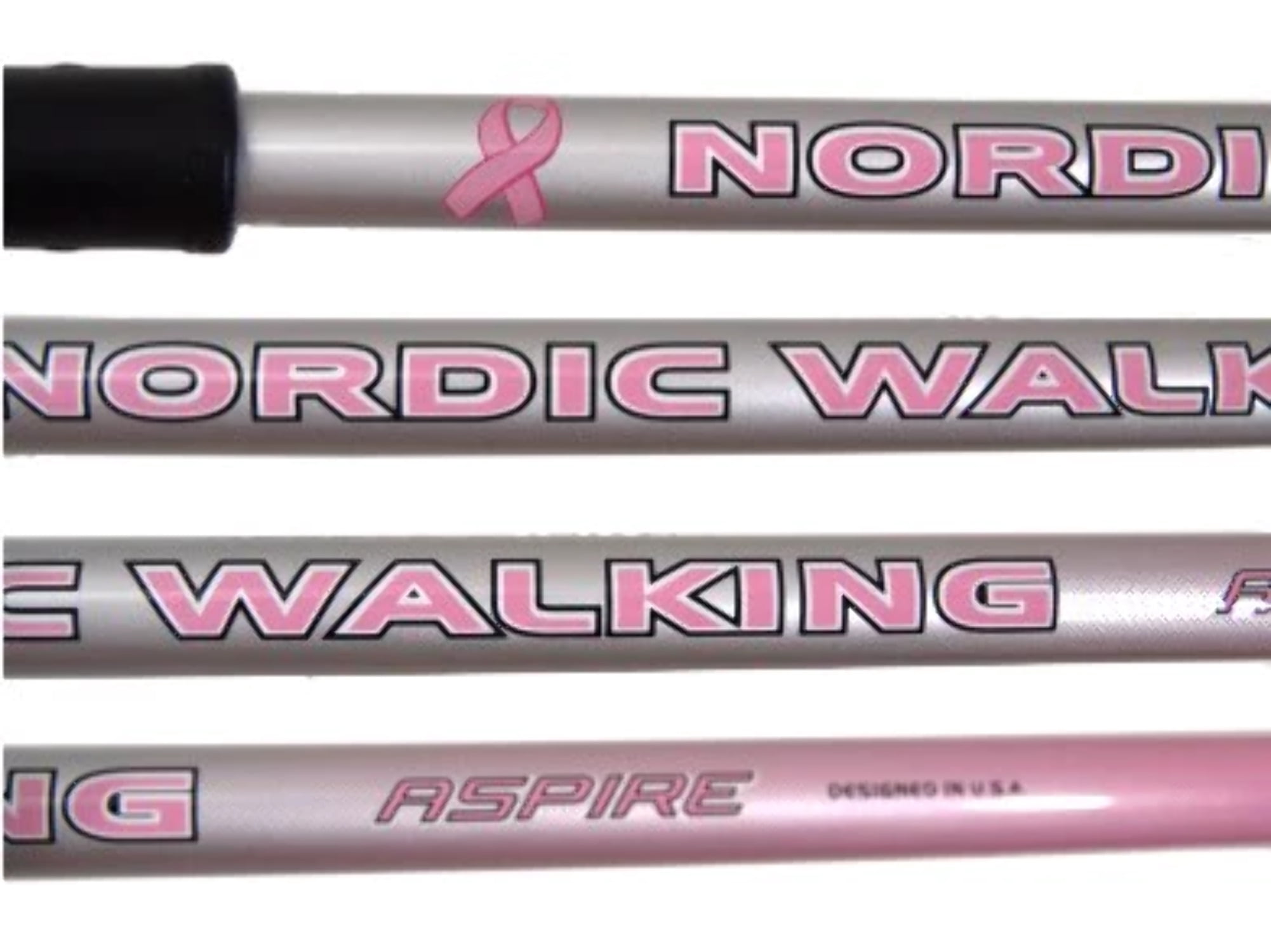 Aspire Nordic Walking Sticks Poles For Hiking, Trekking – 3 Sizes & 6 ...