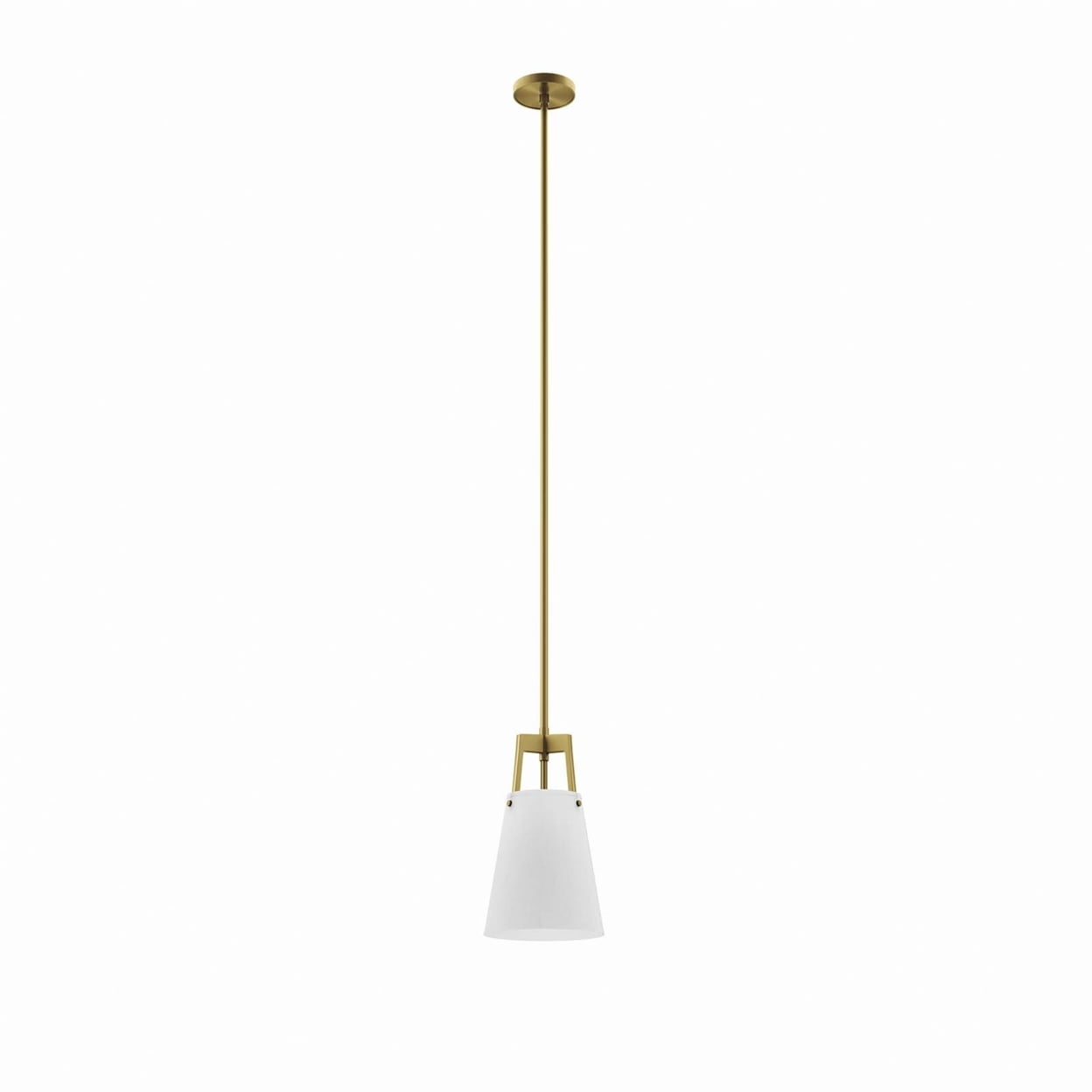 Elegant White Satin Brass LED Pendant Light for Indoor/Outdoor