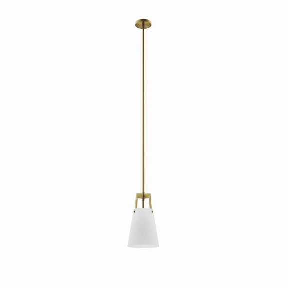 Modway Aspire Pendant Light in White Satin Brass